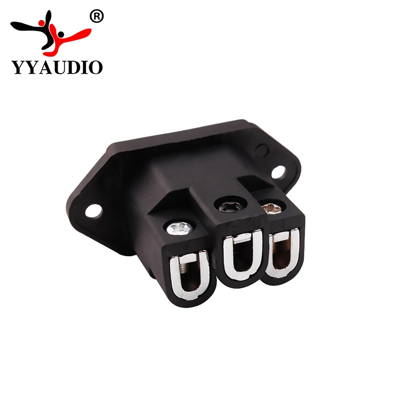 AC IEC ingresso presa a 3 Pin connettore elettrico AC rame puro placcato oro Audio fai da te HIFI Ac presa di corrente connettore presa ca