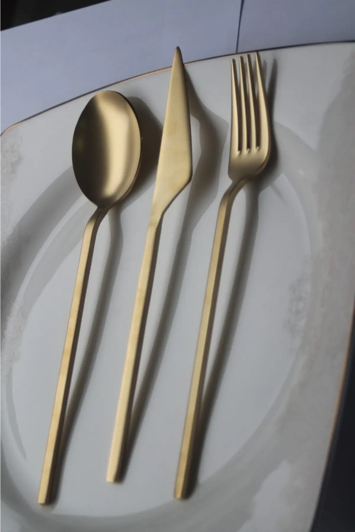 30 piece Mat Gold Fork Spoon Team