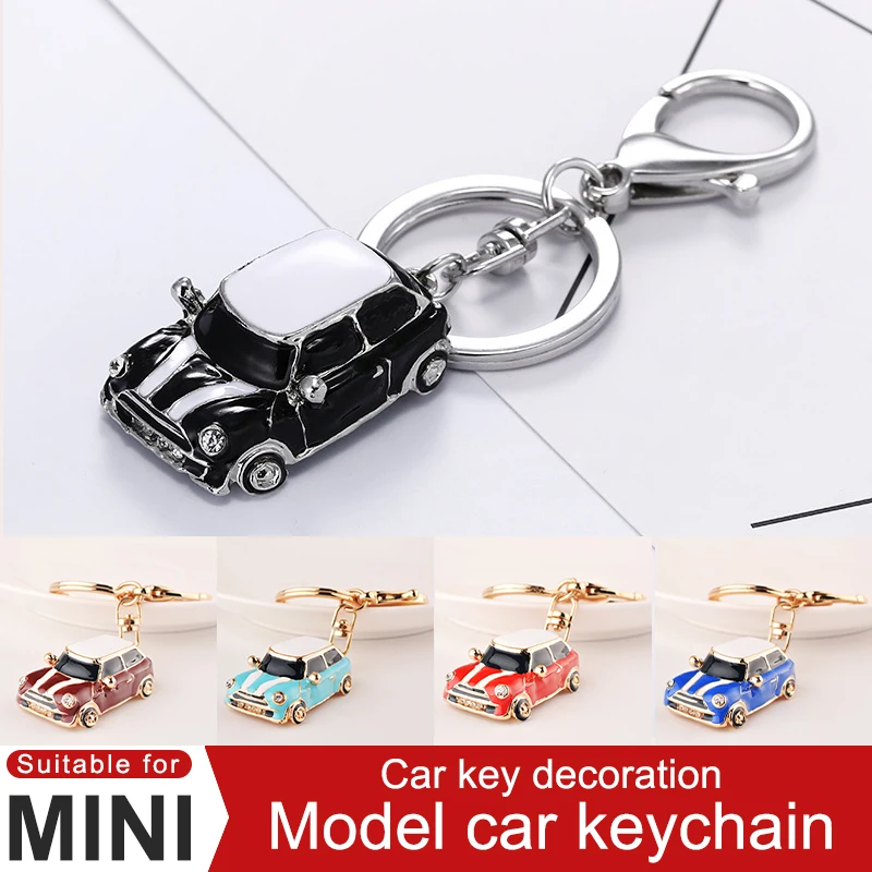 Для MINI ONE COOPER S JCW R55 R56 R60 R61 F54 F55 F56 F57 F60 Модель автомобиля Металлический брелок Симпатичный автомобильный брелок для ключей Украшение аксессуаров