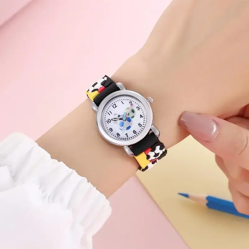 New Fashion Colorful Cartoon Football Student and Children's Watch Quartz Watch Electronic Watch