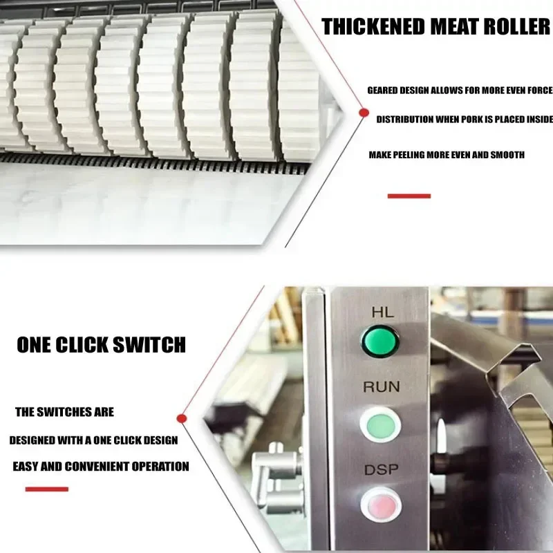 Excellen Automatic Pig Skin Pork Skinner Machine Peeling Machine For Sale