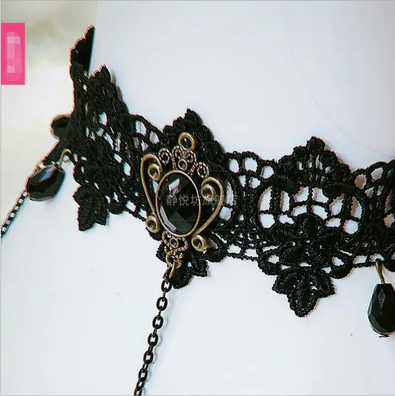 Gothic Court Clavicle Chain สร้อยคอ Lolita Props Dark สไตล์ Lolita คอสร้อยคอหญิง