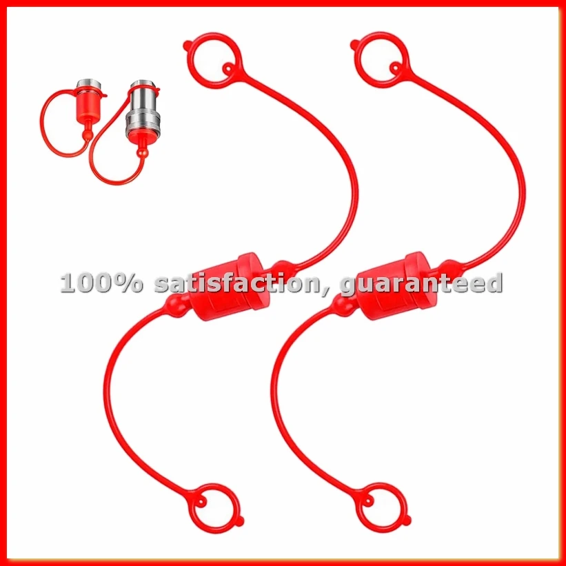 ISO-A 3/4 Hydraulic Quick Coupler Male Dust Cap and Female Plug Cover, Fits Hydraulic Quick Disconnects Coupler-A68X