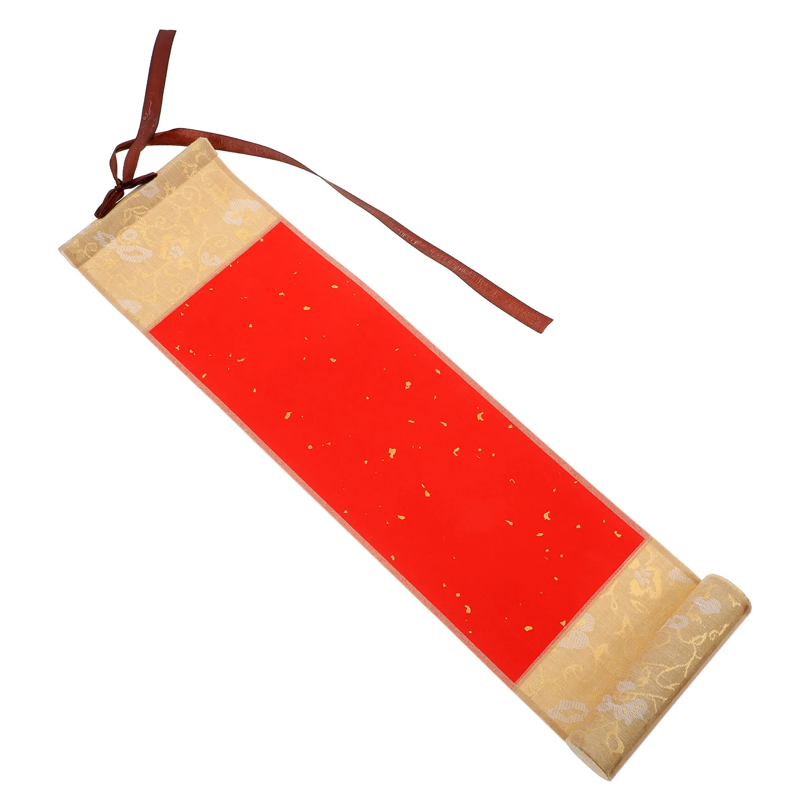 

Xuan Paper Roll Mounted on Wooden Rods Blank Scroll for Traditional Chinese Painting Calligraphy Practice Art Wall Decoration