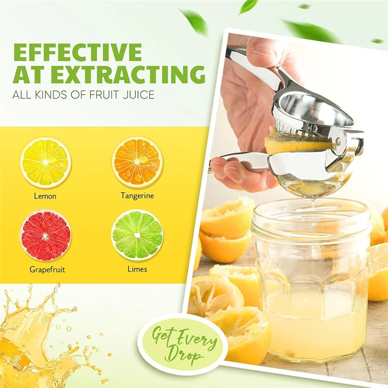 A26F-Zitronenpresse, extra große Zitronenpresse, manueller Zitruspresse aus Edelstahl, Handpresse