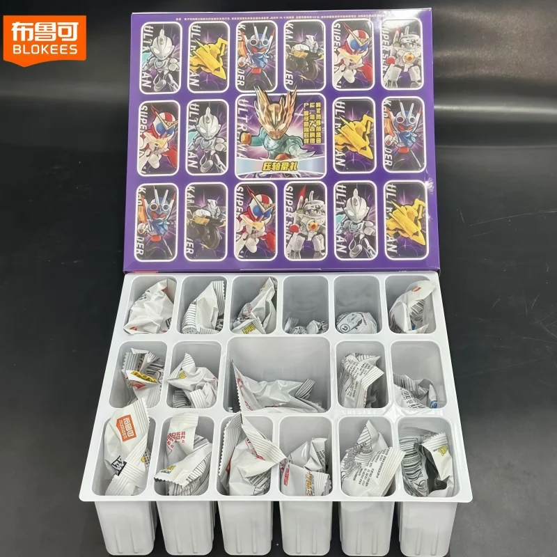 

New Blokees Toy V3 Heroes Station Blind Box Super Sentai Action Figure Kamen Rider Toy Assembly Ultraman Figure Toys Gift