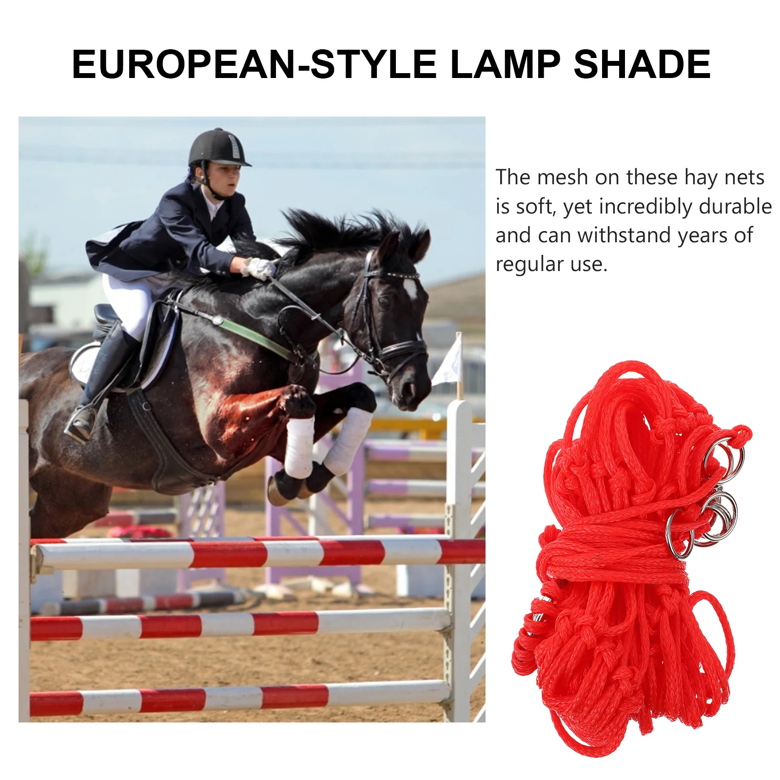 الأحمر تغذية بطيئة القش حقيبة متوسطة الحجم 20 السواحل النايلون حبل تغذية الحصان شبكة صافي تغذية بطيئة دائم لوازم تغذية الحصان