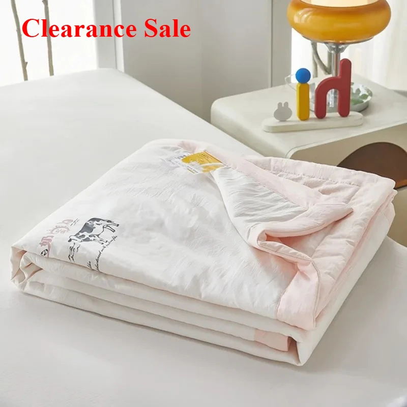 

2025 new 4-season universal air conditioner quilt summer cool quilt machine washable summer quilt single washed cotton cotton