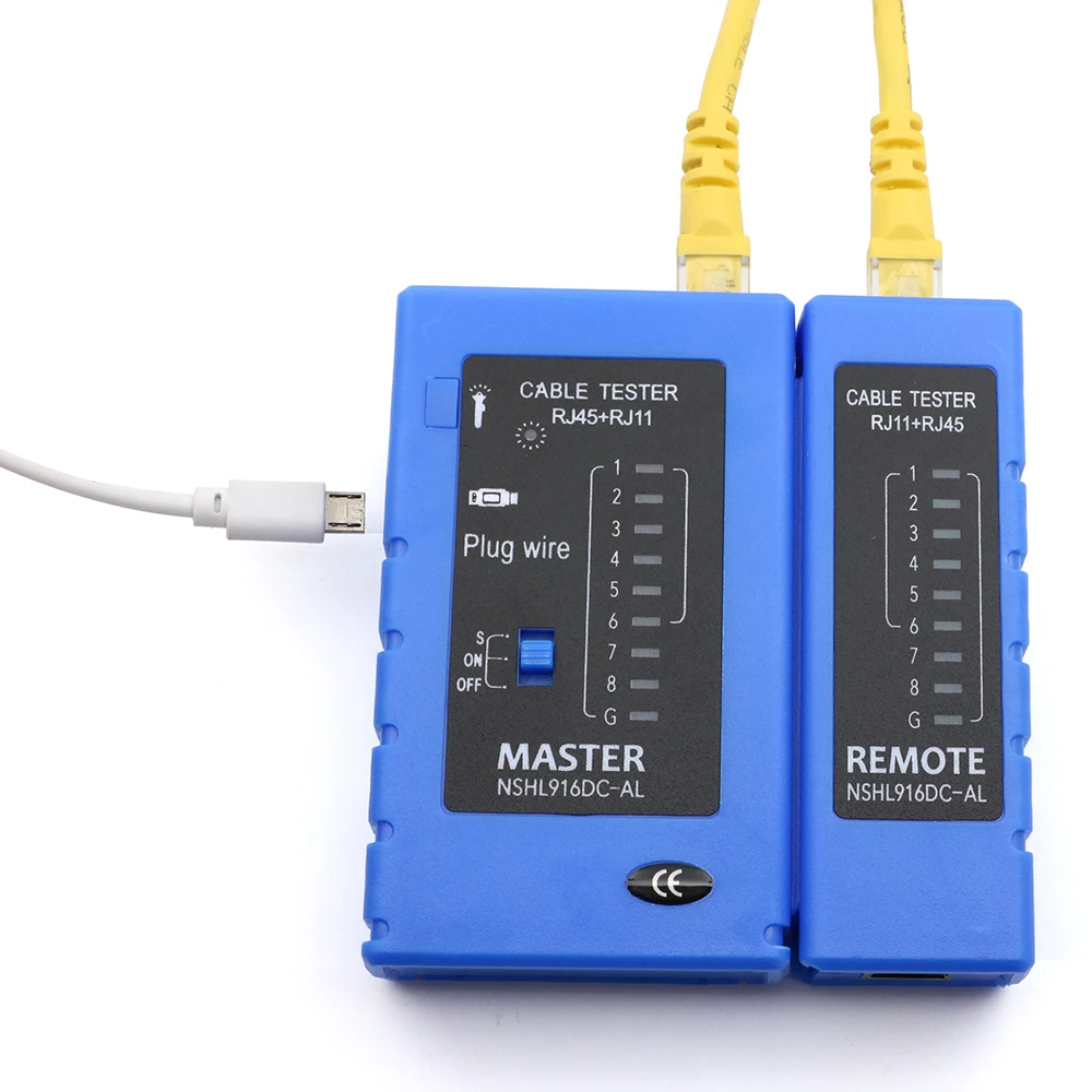 Xintylink Micro Usb RJ45 Tester Ethernet Kabel Losser Druklager Test Lan Netwerk Reparatie Gereedschap Kit RJ11 RJ12 Rg45 CAT5 CAT6