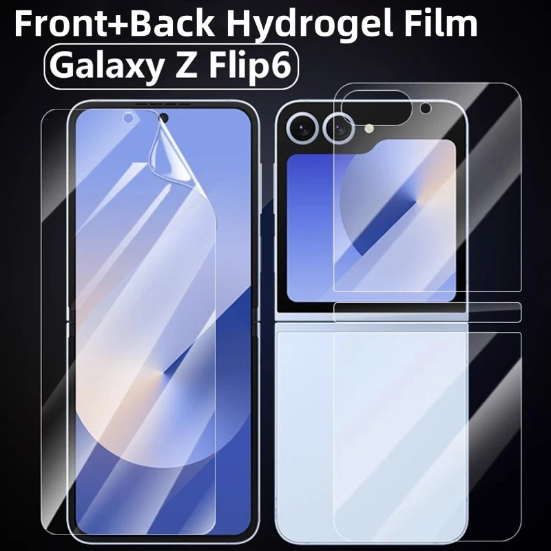 Front Back Hydrogel Film For Samsung Galaxy Z Flip 6 Soft Clear HD Screen Protector for Galaxy Z Flip6 Protective Film No Glass