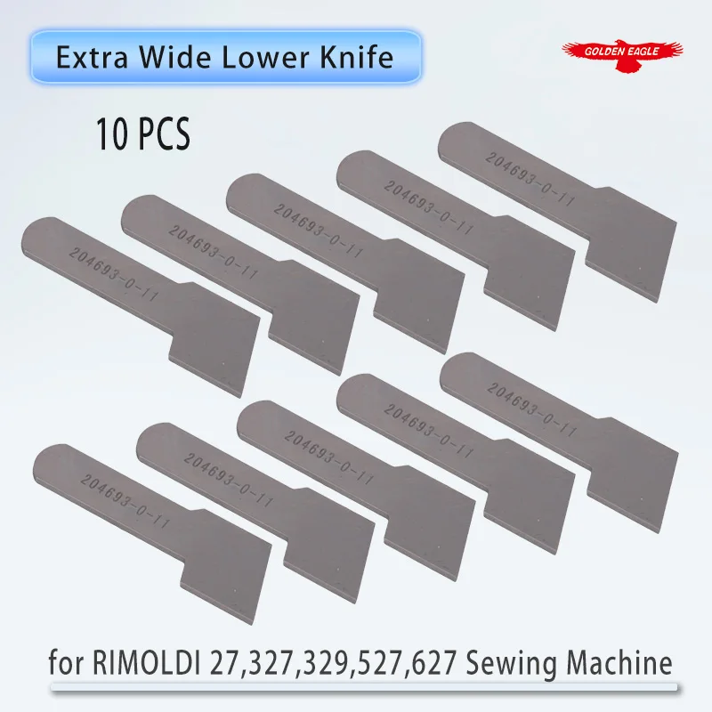 204693-011 (290-113SP) Extra Wide Lower Knife for RIMOLDI 27 / 327 / 329 / 527 / 627 Sewing Machine Part blade (10 Pieces)