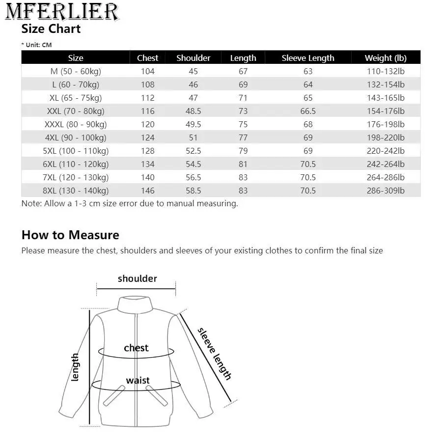 Vestes à capuche rembourrées imperméables pour hommes, coupe-vent surdimensionné, noir, chaud, fermeture éclair, grande taille, 6XL, 7XL, 8XL, hiver, 2023