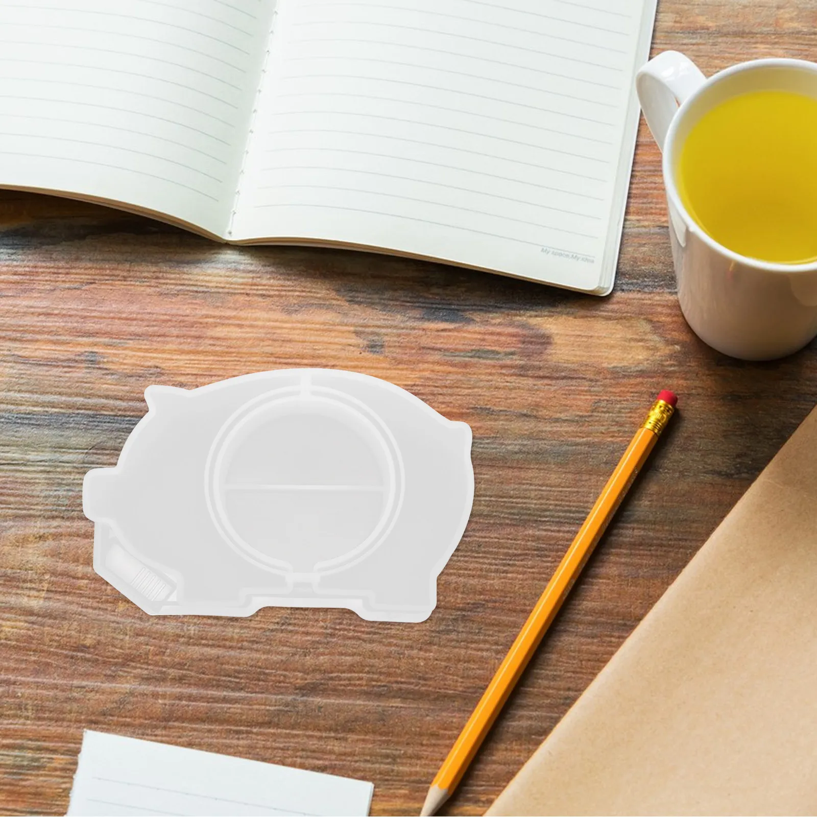 

DIY Silicone Pig Mold Piggy Bank Storage Box Craft Making Mold Flexible Animal Silicone Mould for Coin Saving Jar Home Studio