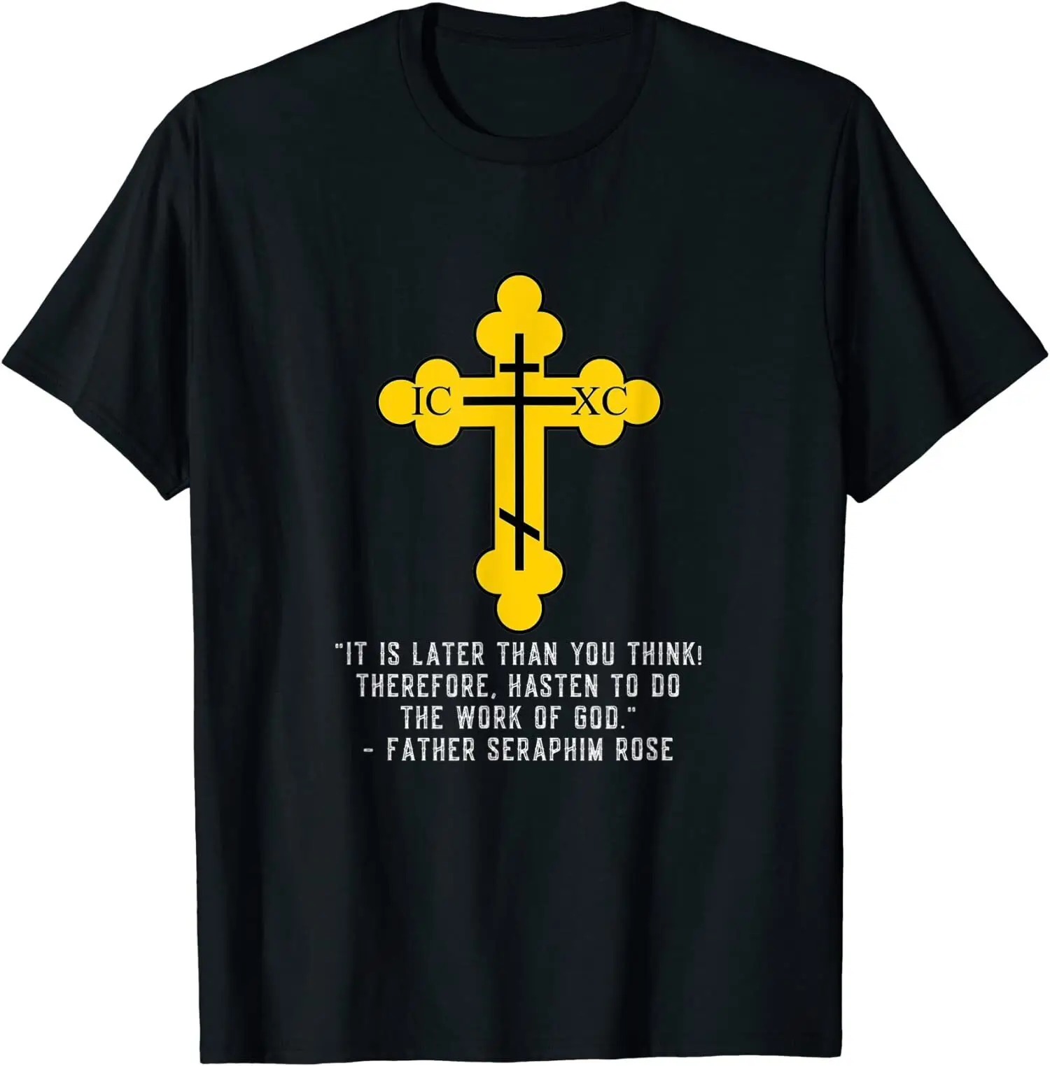 Father Seraphim Rose Christian Orthodox Cross T-Shirt 100% Cotton O-Neck Summer Short Sleeve Casual Mens T-shirt Size S-3XL