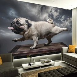 Dog Pug Canvas Art Prints, Haba Posters Home Pets Exquisite Gifts Pet Canvas Art Decoration Painting Living Room Decor Cuadros