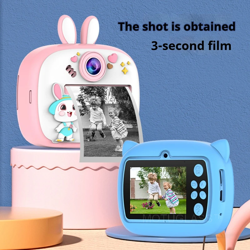 1080P Children HD Digital Camera Instant Print Photo Label Thermal Printing Photograph Video Print Camera Toys