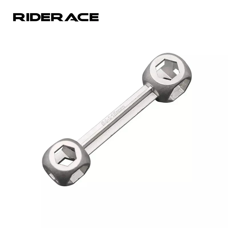 

Bicycle Valve Cross 6-15mm Repair Electric Key Triangle Hex Wrench Bone Type Spanner With 10 Hexagon Holes For Outdoor Cycling