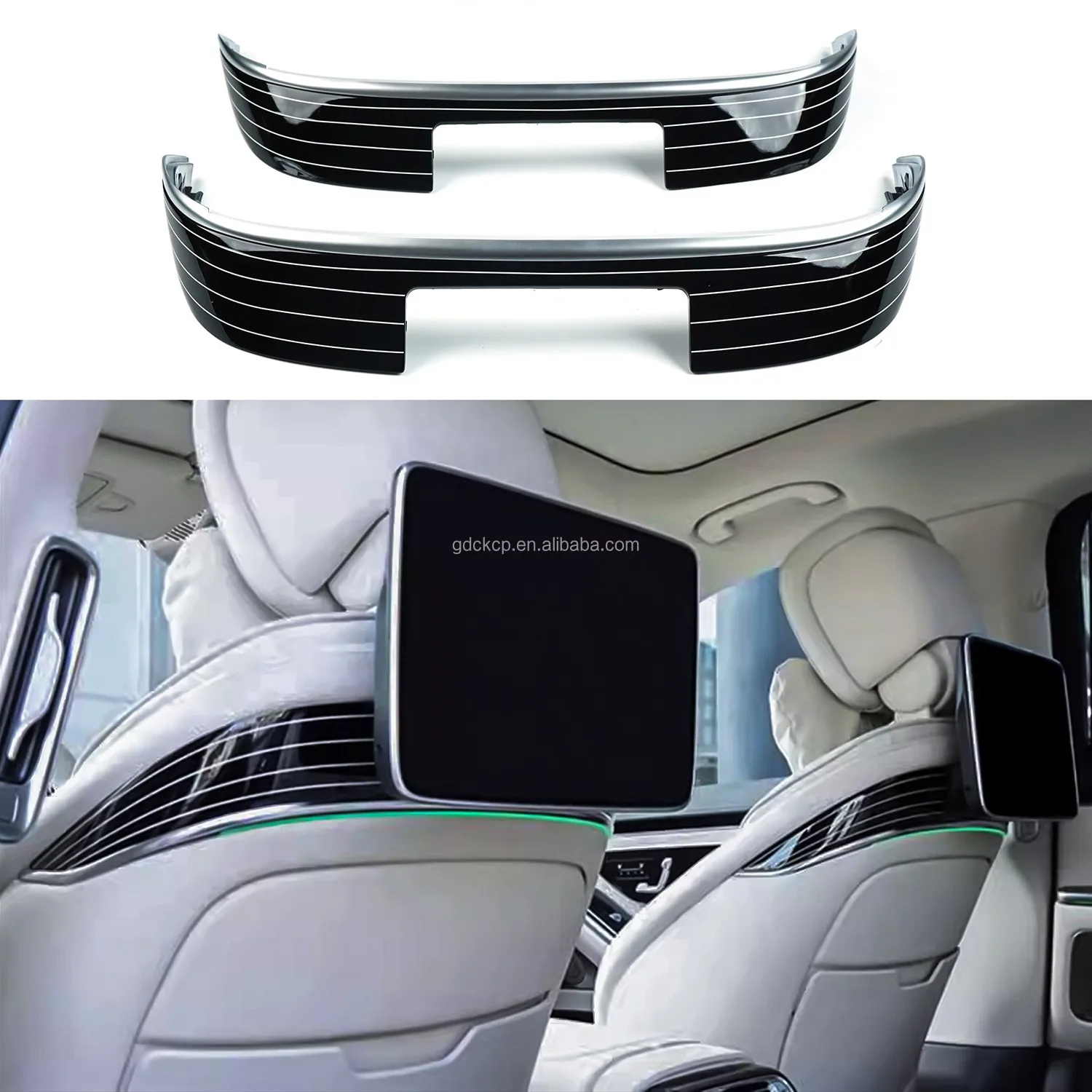 

W223 Rear Seat Ambient Light, 64 Color Seat Back Ambient Light for Mercedes Benz S-Class 2021-2025 RGB Car Interior Lights