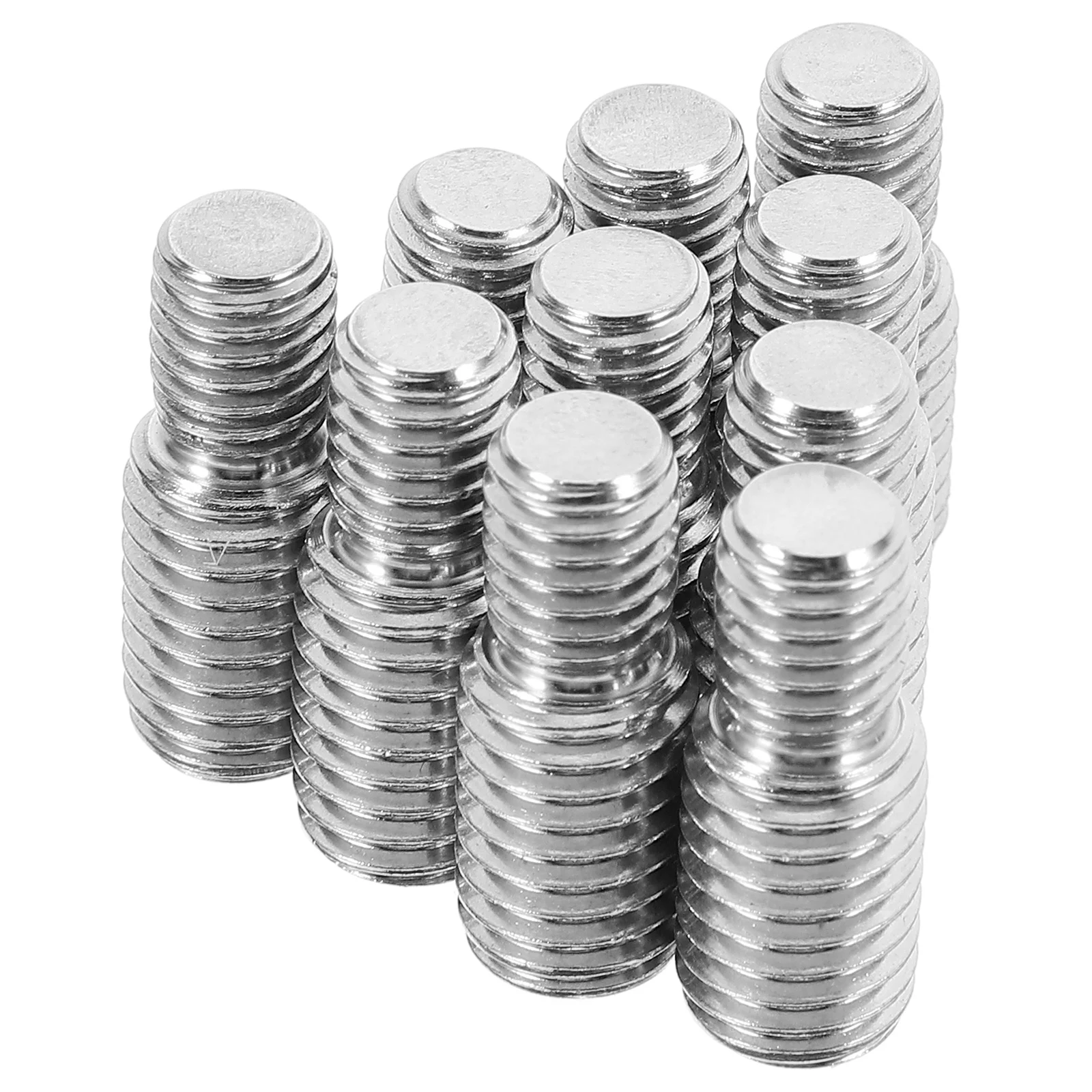 

10pcs Stainless Steel Conversion Screws M8X10 To M10X15 Thread Reducer Adapters Metal Hardware Connectors For Furniture