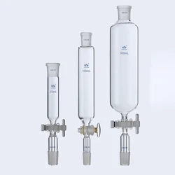 1pc 10ml-1000ml Lab Borosilicate Glass Cylindrical Separatory Funnel for Chemical Experiments
