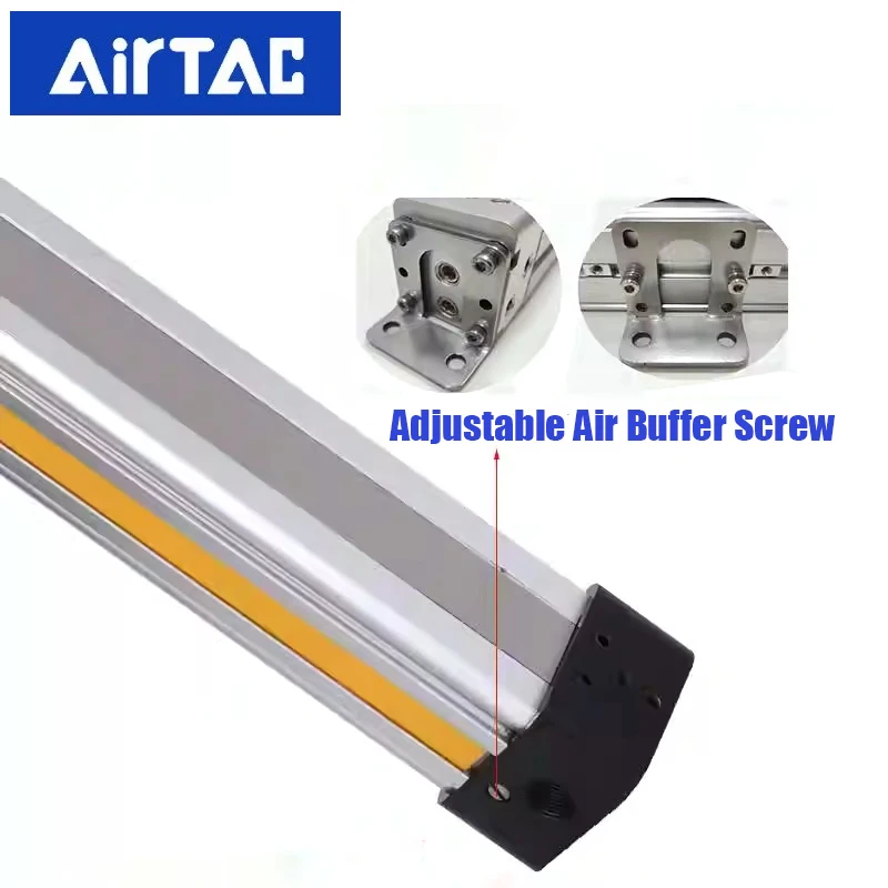 AirTAC OSP Pneumatic Air Cylinder Bore 16/25/32/40/50/63mm Mechanically Jointed Double Acting Rodless High Thrust OSP-25
