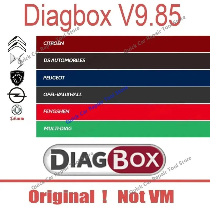 2026 NEW Diagbox 9.186 Car diagnostic software Diagbox V9.85 work with PP2000 Le-xia3 For Peo-geot For Cit-roen Original install