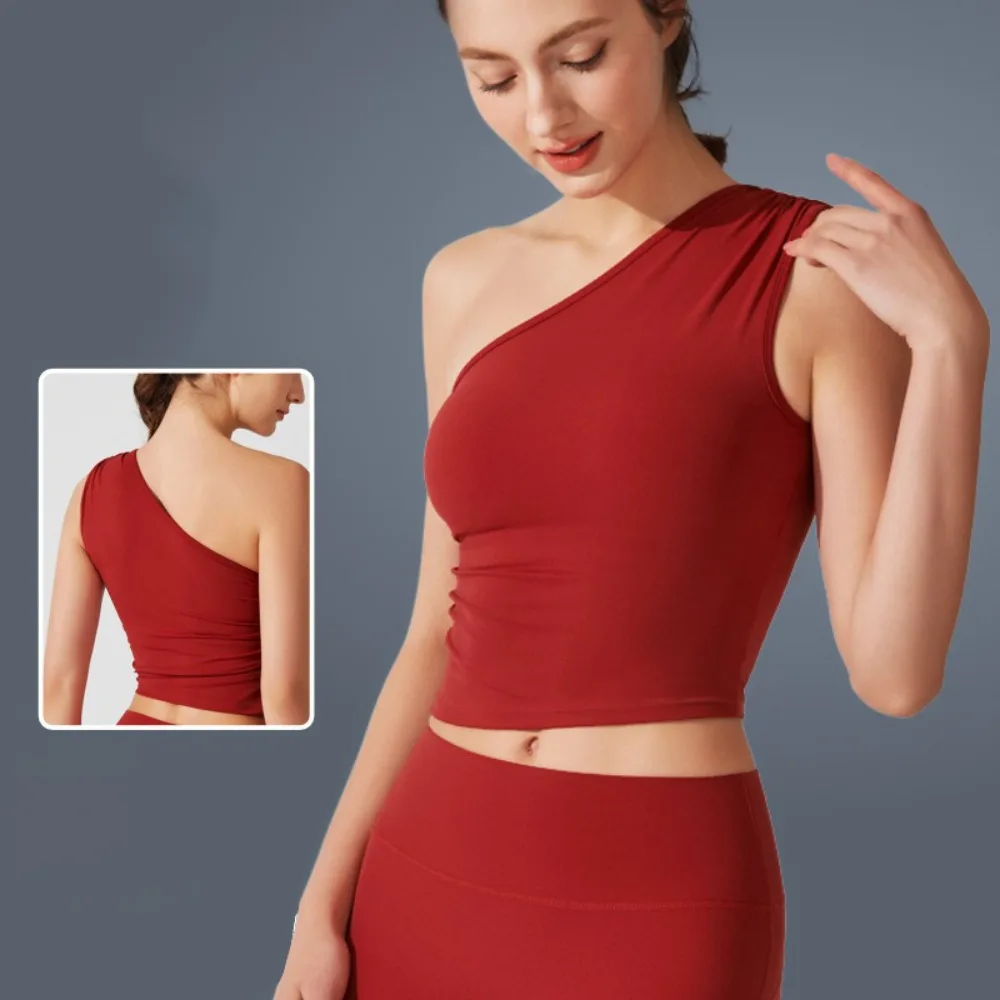 

Women's Off-Shoulder Yoga Top – Backless Sports Bra with Non-Slip Support – Naked-Feel Activewear for Gym, Pilates & Workouts