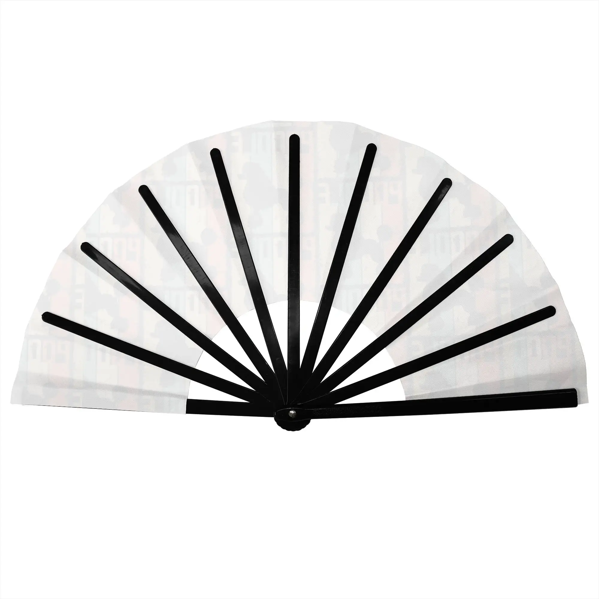 Poodle Dog Traditional Folding Fan Chinese Style Pet Animal High-Quality Polyester Fans Gift Classic Decorative Hand Fan