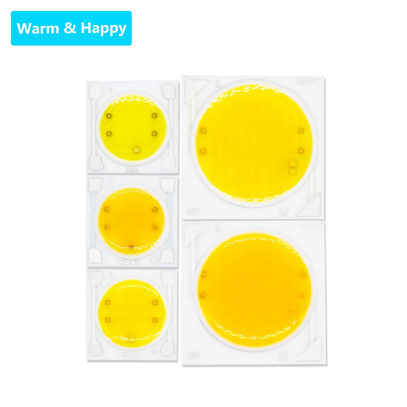3pcs LED COB Chip AC220V 3W 5W 7W 9W 12W 15W 20W 30W Ceramic Substrate Lamp Bead DIY Floodlight Spotlight Tube Light Bulb