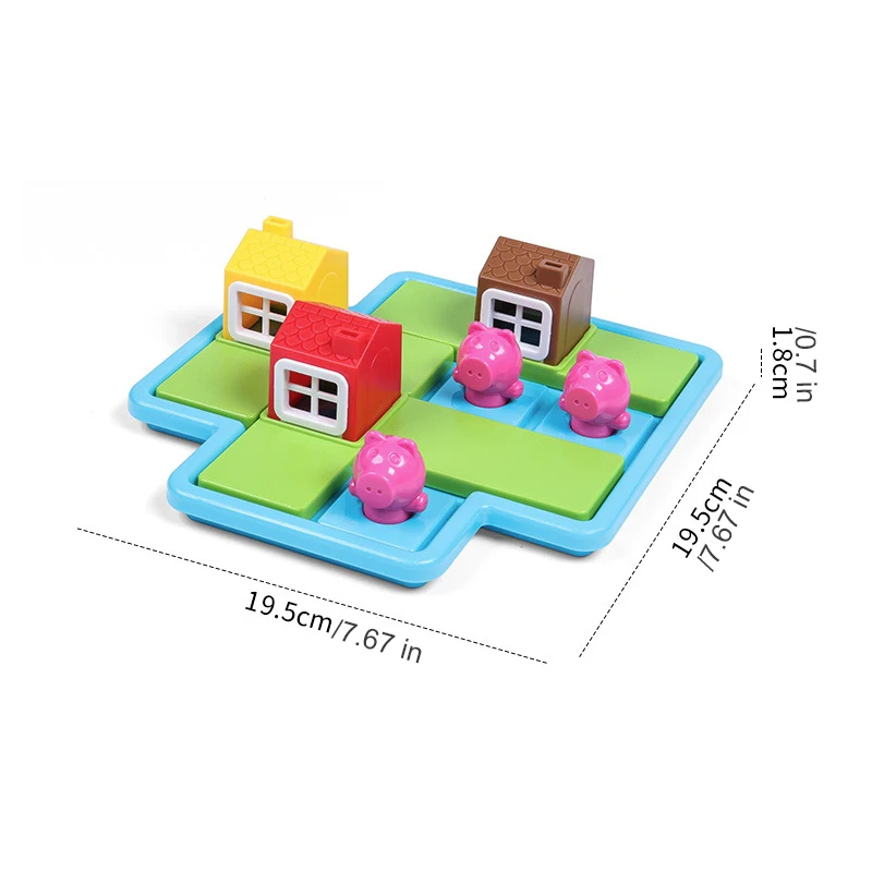 Trois petits cochons, jouets éducatifs, puzzle, jeu de société, logique, éducation précoce, interaction parent-enfant à partir de 3 ans, cadeau pour