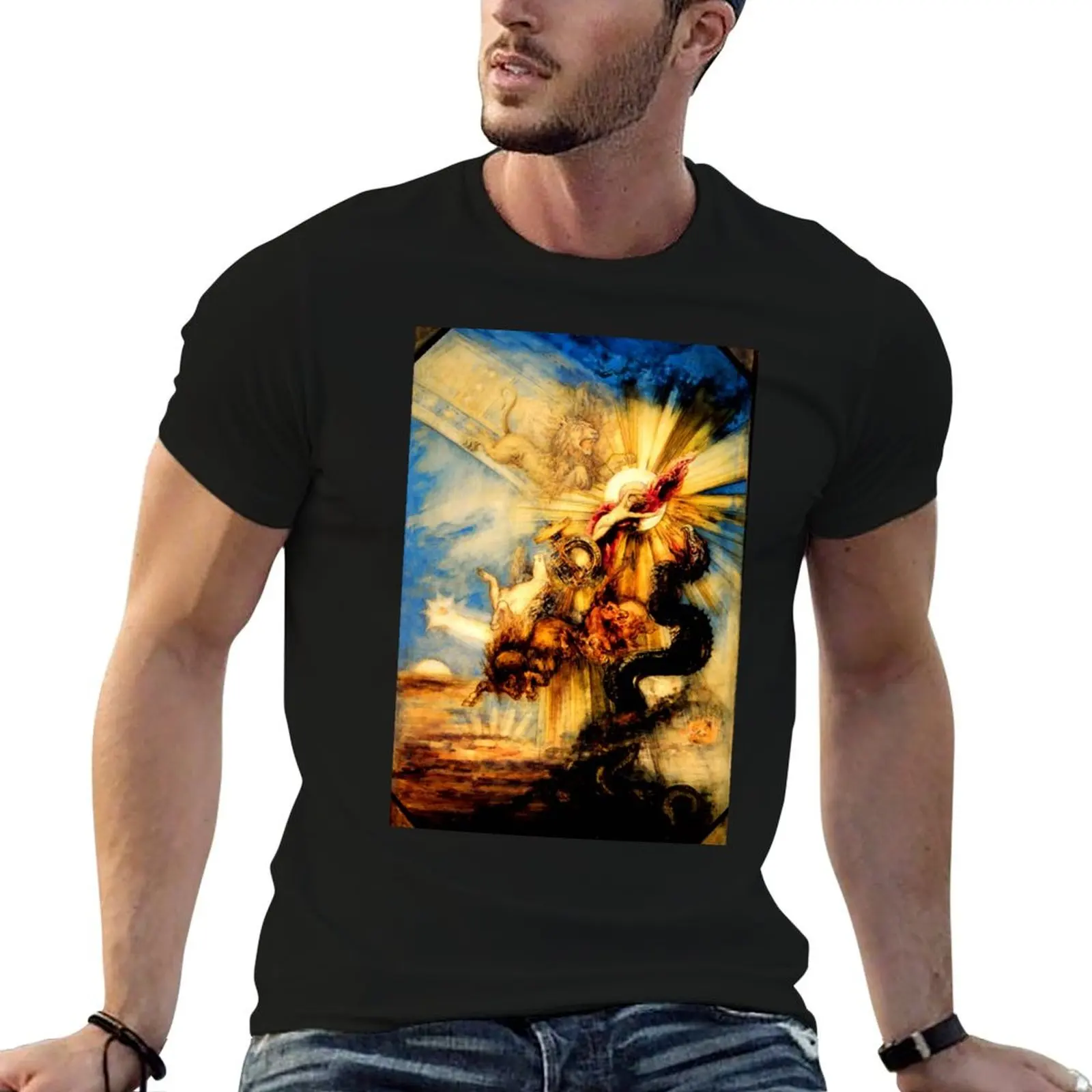 Gustave Moreau La chute de phaéton (The Fall of Phaeton) T-Shirt Blouse blue archive graphic tee shirt compression shirt men