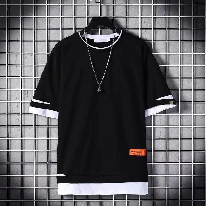 2024 Fashion Men T-shirt Slim Fit Hole T-shirt Men Hip Hop Streetwear O Neck Short Sleeve Fitness T-shirt Tee Shirt Homme