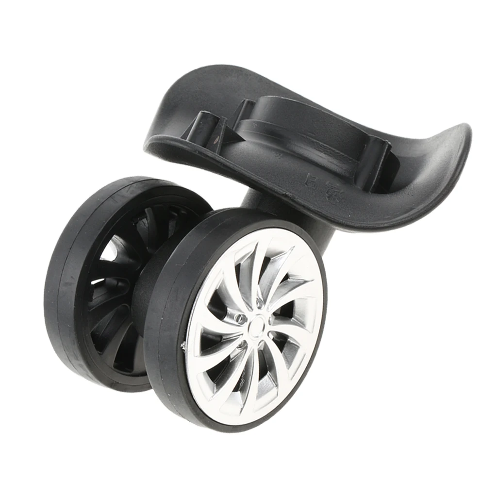 Black DIY Luggage Suitcase Swivel Wheels Replacement