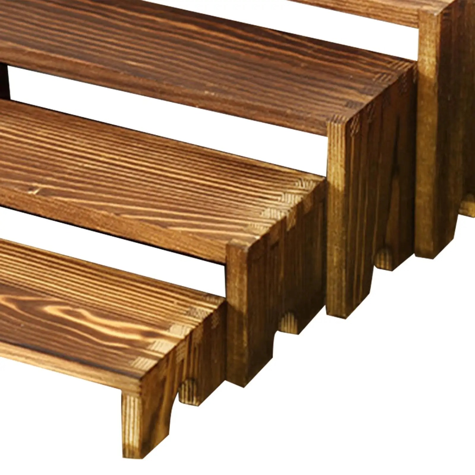 4 قطع خشبية عرض الناهض حامل ريفي عرض الرف ل