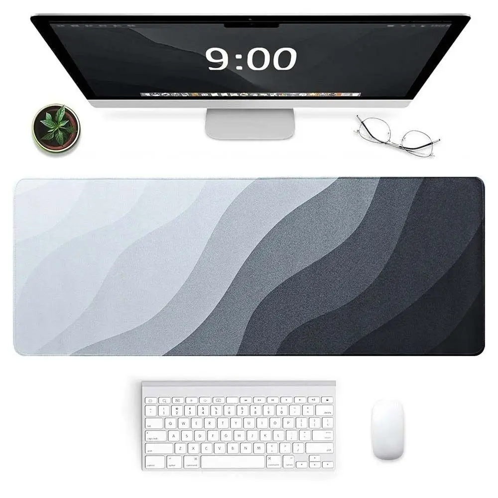 Alfombrilla de mesa súper grande para ratón, alfombrilla para ratón de escritorio con borde cosido, antideslizante, diseño creativo, alfombrilla para teclado y ratón, herramientas de escritura
