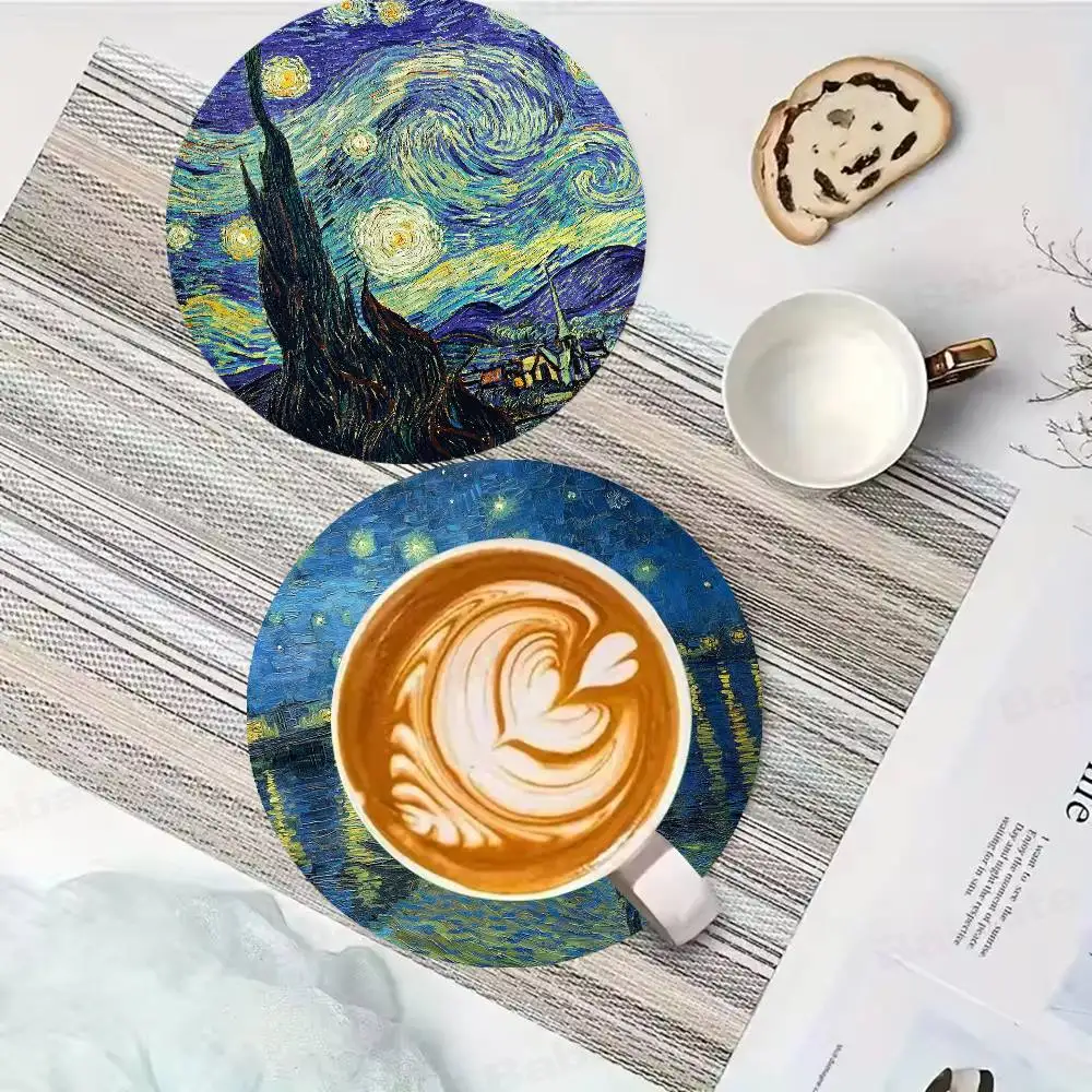 Van Gogh Art Starry Night Sunflower Artistic Print on Wood, Durable for Parties, Unique Holiday Housewarming Present 2