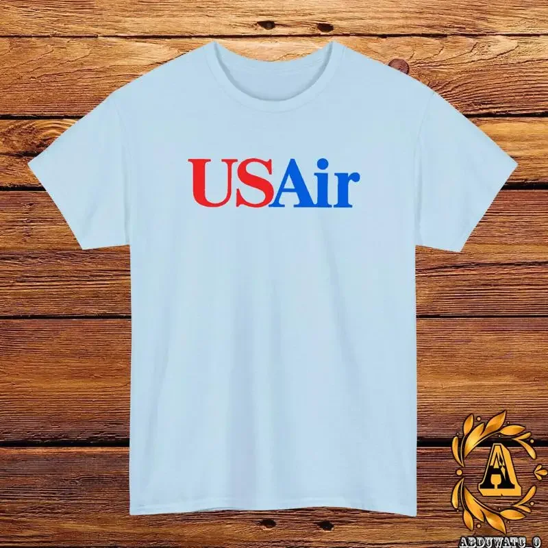 USAir Retro Logo T Shirt Black Grey White Navy Red Light Blue