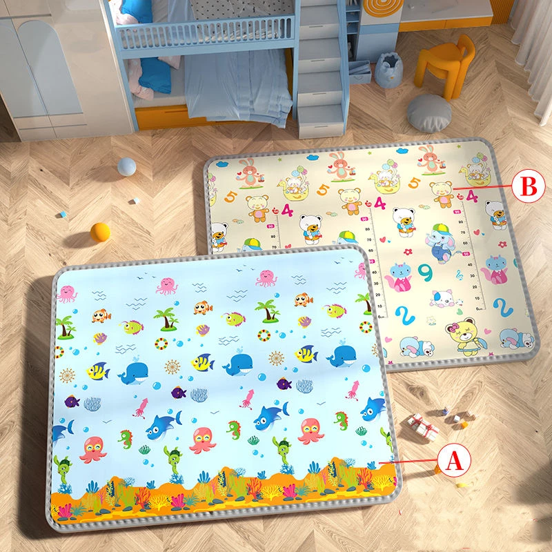 

Утолщенные детские игровые коврики для ползания, складной коврик 200 см * 180 см, экологически чистый ковер, игровой коврик для детей, защитный коврик, подарок