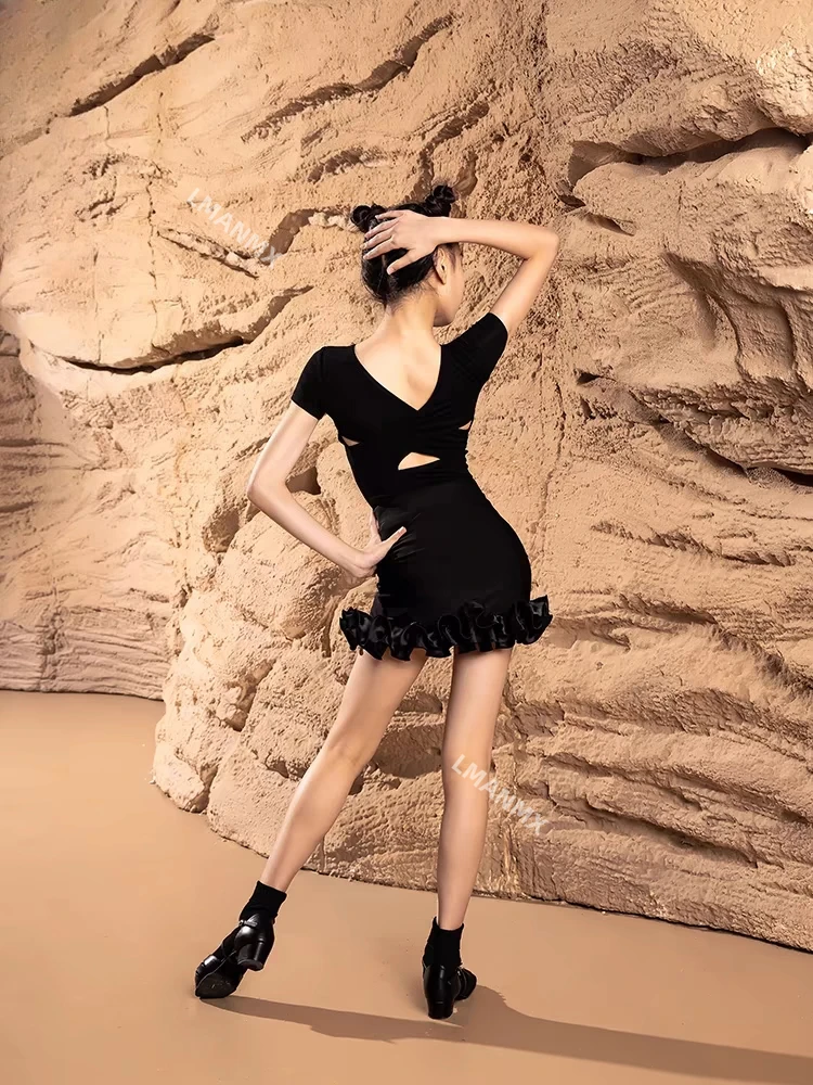 

Latin dance skirt new style hip hugging skirt versatile women and children's dance high waisted skirt