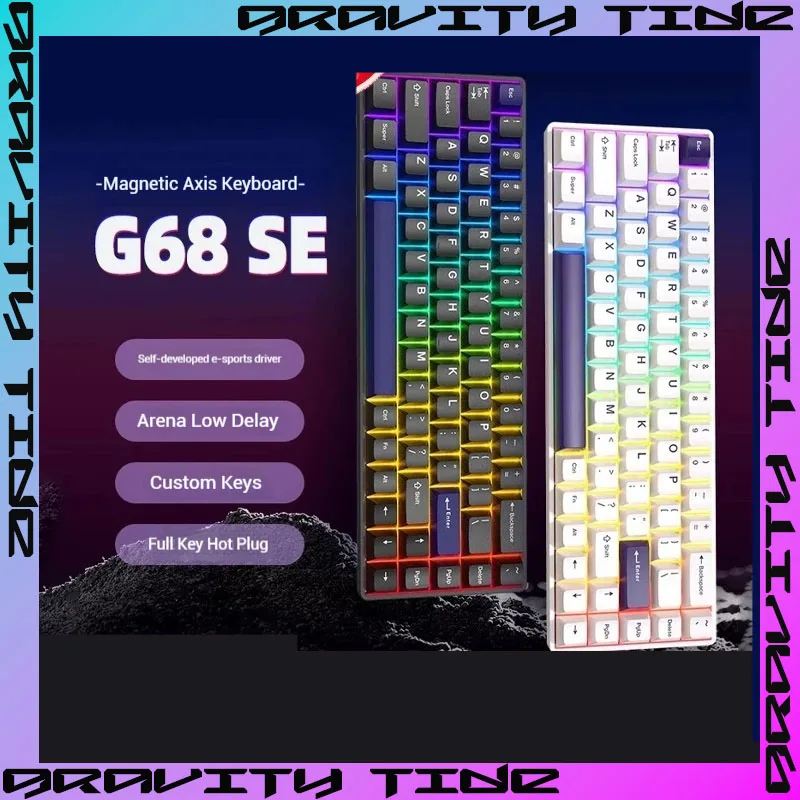 

Kzzi g68 Se Magnetic Switches Mechanical Keyboard Wired Esports Game Pbt Hot Swap Cherry Height Rgb Magnetic Switches Keyboard