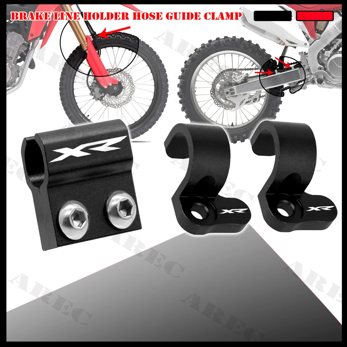 

Направляющая переднего и заднего тормозного шланга мотоцикла, запасная часть для Honda XR 250L 250R 400R 600R 650R 650L XR LOGO, держатель масляной линии, кабельный зажим