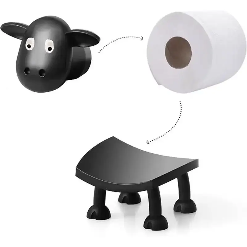 Cute Cartoon Sheep Roll Paper New Tissue Holder Creative Living Room Dining Table Kitchen Bedroom Home Roll Paper Tube Holder