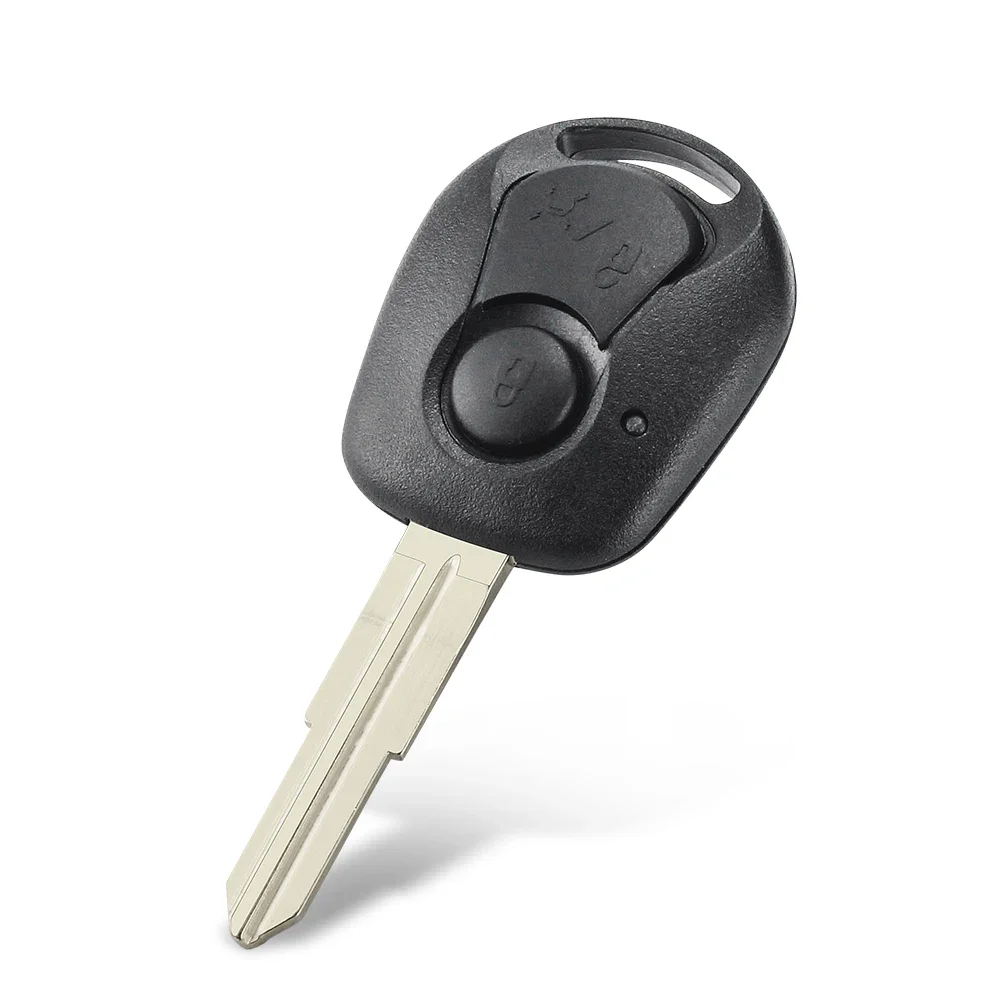 KEYYOU-carcasa de llave remota para Ssangyong Actyon Kyron Rexton, 1 piezas, 2 botones, Fob, sin cortar, hoja en blanco