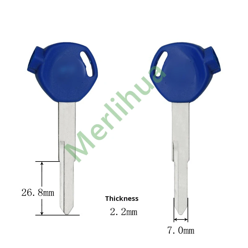 Honda motorcycle key, suitable for: Honda Xindazhou Wuyang WH100 Joy 125CC Jiaying motorcycle key embryo(including magnet)