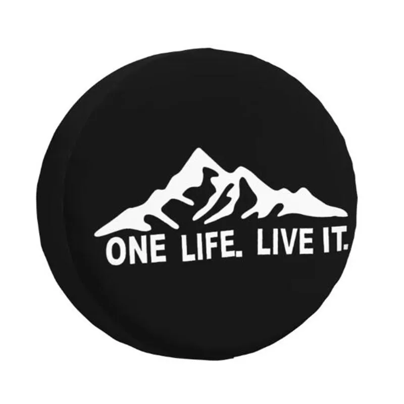 1Pcs Car PVC PU Leather Spare Tire Cover Tyre Wheel Valve For Land Rover Toyota 4WD 4x4 Suzuki One Life Live It Accessories