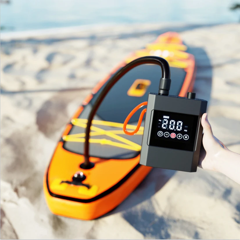 Portable Sup Board Pump 20PSI High Pressure Electric Air Compressor Pump Inflation & Deflation Pump with 6 Nozzles for Inflating