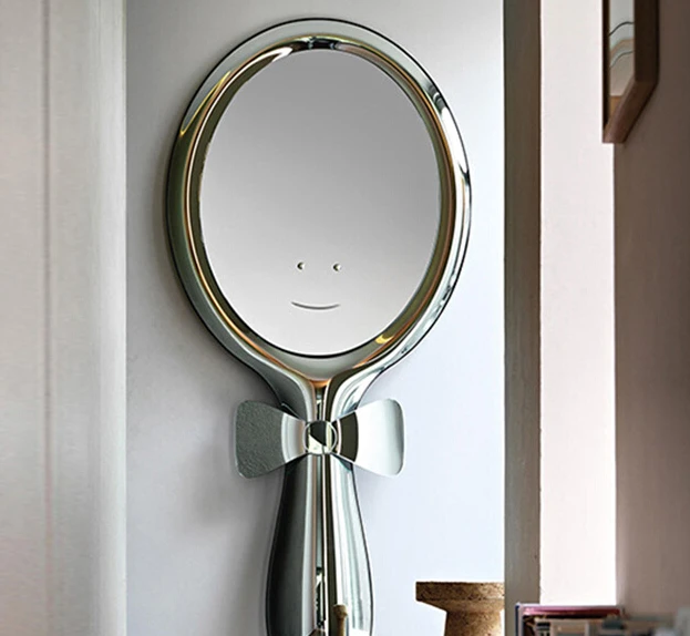 Art stainless steel dressing mirror wall mounted decorative floor mirror