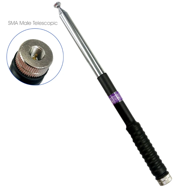 Telescopic Extendable Long Range SMA-Male Antenna for Handheld GPS Garmin- Astro 220 320 430 900 Alpha 50 100 /For Yaesu VX-3R F