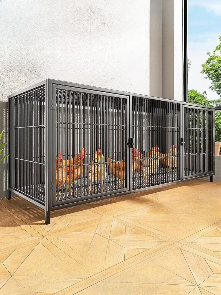Chicken cage outdoor large square tube rainproof indoor rural automatic manure cleaning  duck goose breeding pigeon cage