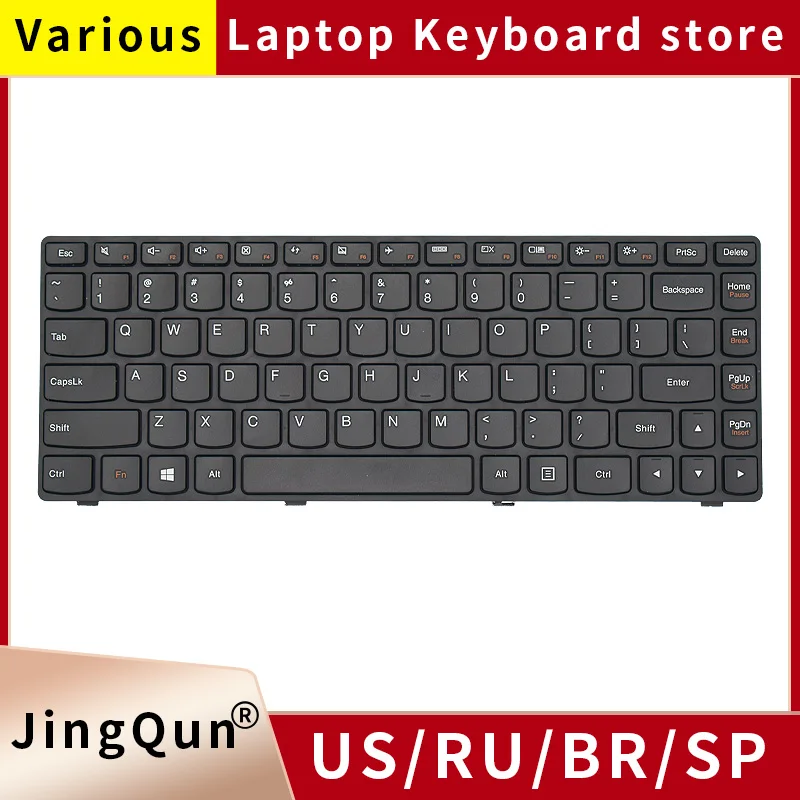 

NEW US Russian Laptop Keyboard for LENOVO G400 G405 G405A G410 G490 25212032 MP-12P73US-686 US Laptop Keyboard